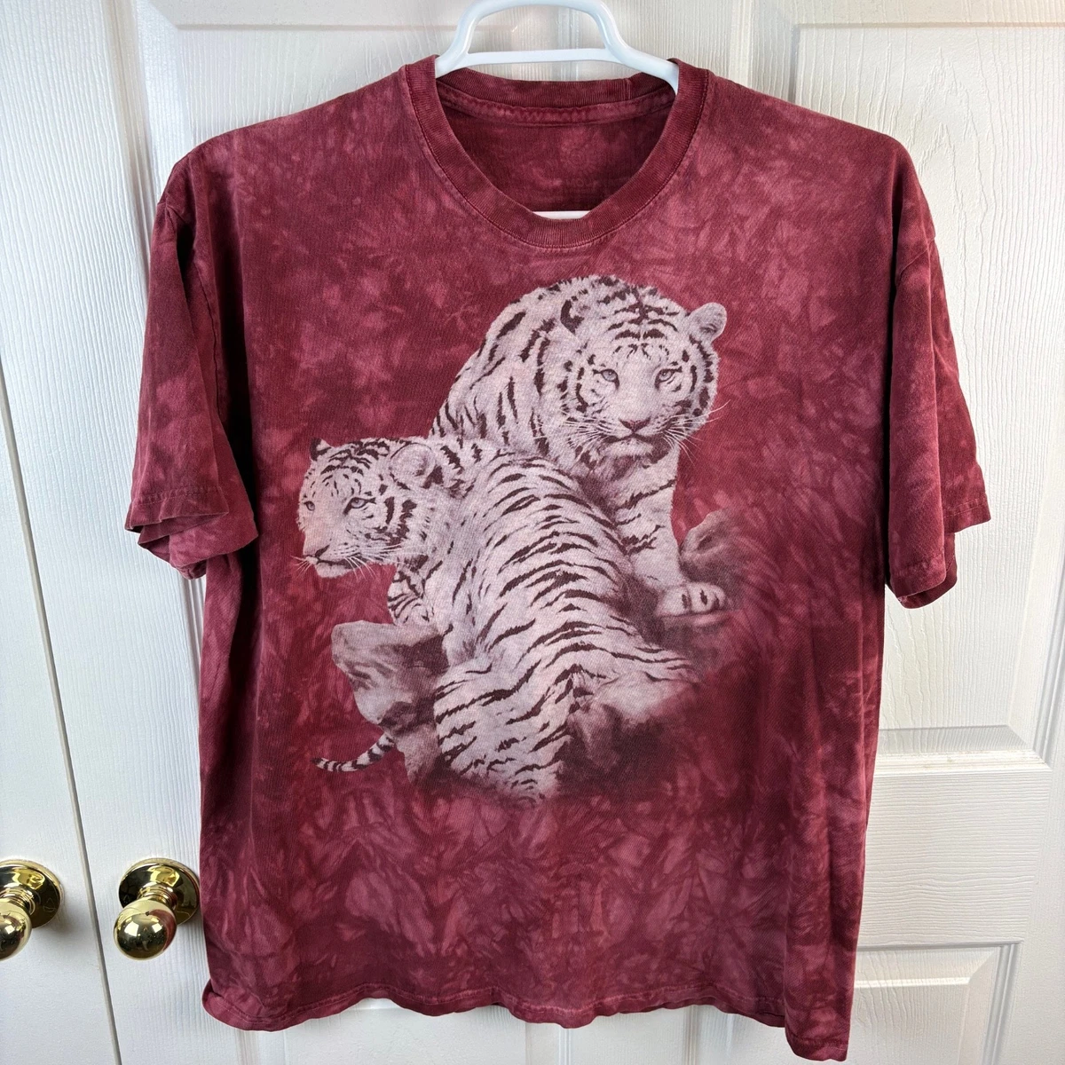 T-shirt Homme THE MOUNTAIN Tie-dye Amérindien - Rouge - XL