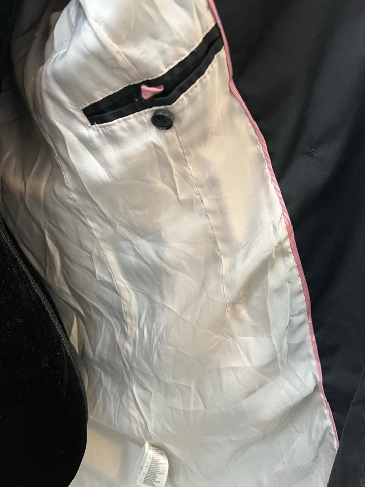 H&M Black Belted Trench Coat Women’s Size 6 Button Closure - Image 4 of 4