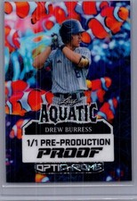 Drew Burress 2025 Leaf Optichrome Baseball 1/1 Pre Production Proof