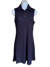 Vintage Ronni Nicole Petite Dress Womens Slinky Acetate Navy Blue Sleeveless 8P