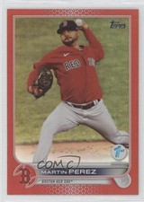 2022 Topps Series 1 1st Edition Red 4/50 Martin Perez #212 k0w
