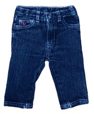 Hurley Baby Jeans 12 M Skater Punk Grunge Logo Adjustable Waist Y2K Name Brand