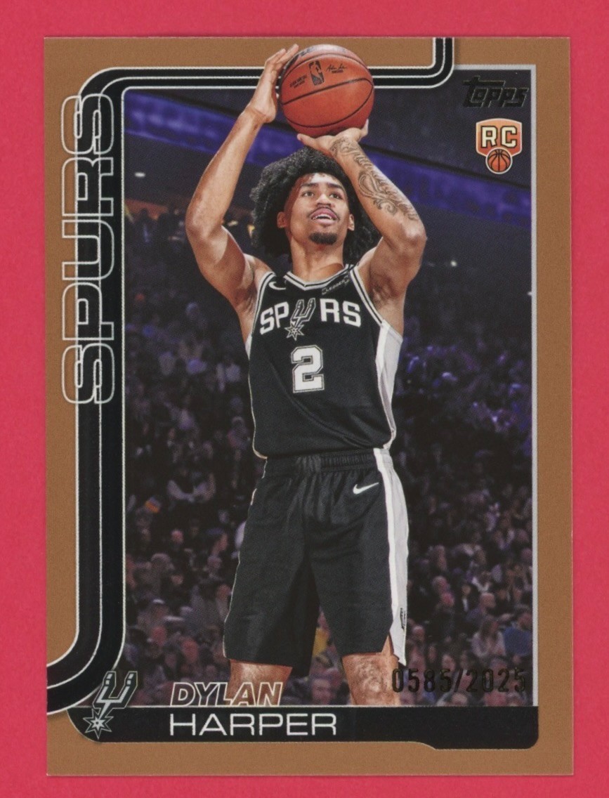 2025-26 Topps Dylan Harper RC /2025 Gold #202 Rookie San Antonio Spurs