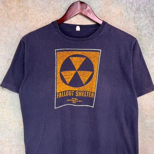 VTG 1973 The Who Fallout Shelter North AmericanTour T Shirt Sz L Gray Rock Band - Picture 2 of 8