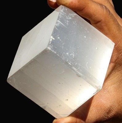 60MM White Selenite Quartz Cube Healing Chakra Balance Reiki Charged Stone Cube