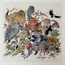 DINOSAURS FORVER Gary Owens PRINT Ltd SIGNED By WILLIAM STOUT + ERIC BOARDMAN!
