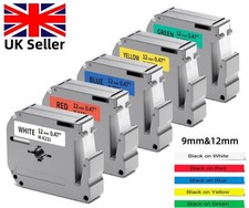 Compatible Brother P-Touch M-K221 M-K231 Label Tape 9mm 12mm PT-65 70 75  80 lot