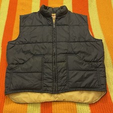Vintage 80  s Puffer Vest High Sierra Mervyn  s Men  s Size XL Navy Blue Ski Snow