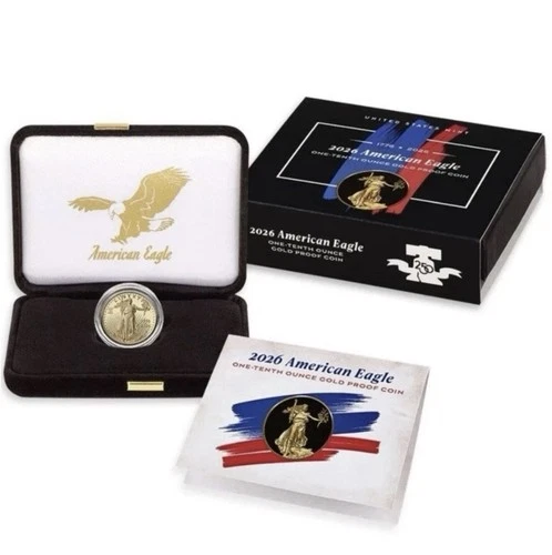 1776-2026 W Gold  Eagle One-Tenth Oz Proof Coin W/OGP  Sold Out at US MINT!