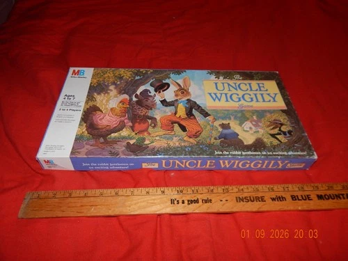 Vintage Uncle Wiggly Board Game by Milton Bradley 1988 COMPLETE W/Instruction