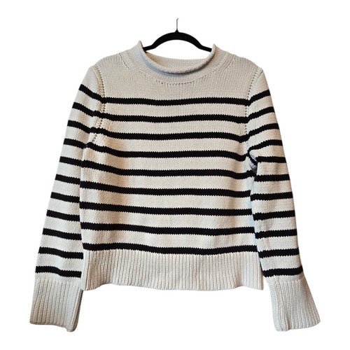 Pull J.Crew En Cotton Silk Rayé - Rose/Gris - Taille 4 (Regular) - Neuf Sans étiquette