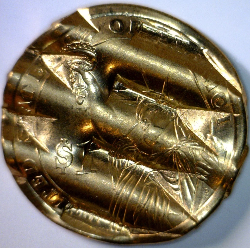 2012d ERROR WAFFLED Grover Cleveland President Dollar $1 Coin STRK DETAIL Waffle - Image 2 of 4