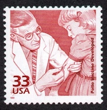 USA, SCOTT # 3187-A, MNH STAMP POLIO VACCINE DEVELOPED, DOCTOR GIVING MEDICINE