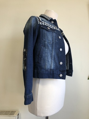 ISABEL MARANT Girl's Blue Denim Jacket Age 9-10 EUR 140 Quality Embroidered Coat - Picture 3 of 11