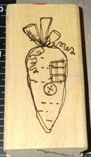 Country carrot, hatched, folk art, primitive, imagination,B702,rubber, wood