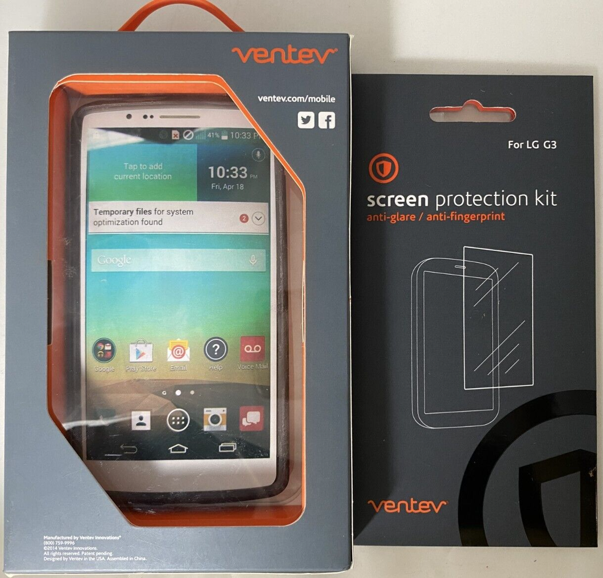 Ventev Via, Translucent Cell Phone Case for LG G3 Black w'Free