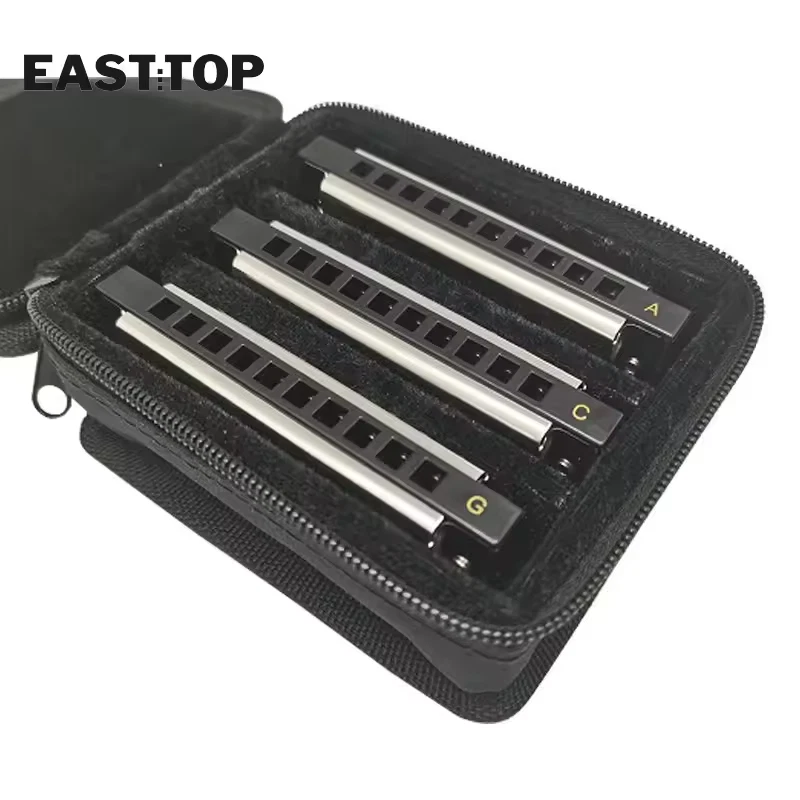 EASTTOP Blues Diatonic Harmonica Set 3-Pack 10Holes 20Tones Mouth Organ Set Gift - Image 3 of 4