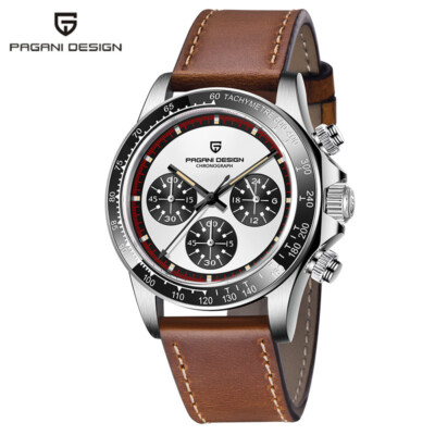 PAGANI DESIGN Herren Business Quarz Armbanduhr Chronograph Stahlband PD-1676