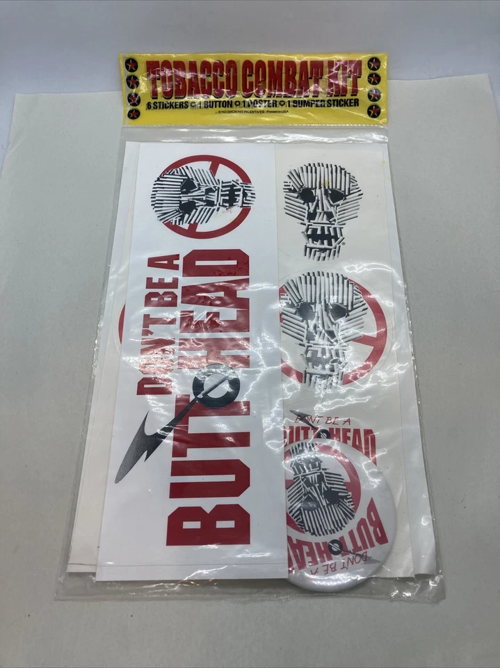 Vintage Anti Cigarette Smoke Tobacco Smoking Advertising Combat Kit Sealed/ 1991 - Image 2 of 4