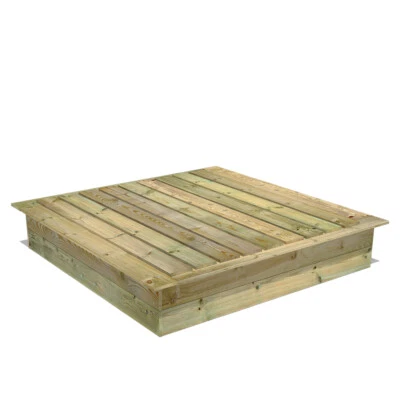 WICKEY King Kong 165x165 cm Sandkasten mit Deckel Garten Sandkiste mit Sitzbank