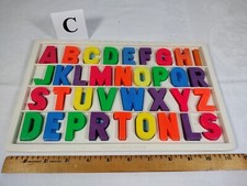 Vintage Fisher-Price Magnetic Alphabet Board 36 Pieces 673 Lot C 