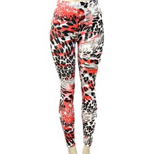 Women's Stylish, Leggings, Soft & Comfortable Red Leopard, S/M FINAL SALE