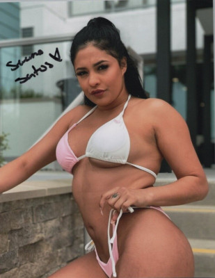 Serena Santos Sexy Hot Signed Autographed 8x10 Adult Model Photo COA Proof 25 01