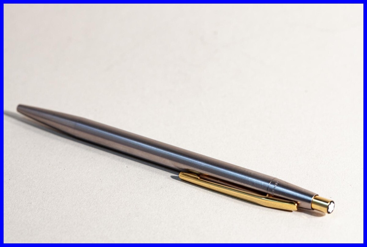 1975 MONTBLANC NOBLESSE Kugelschreiber mit Druck Mechanik in STAHL