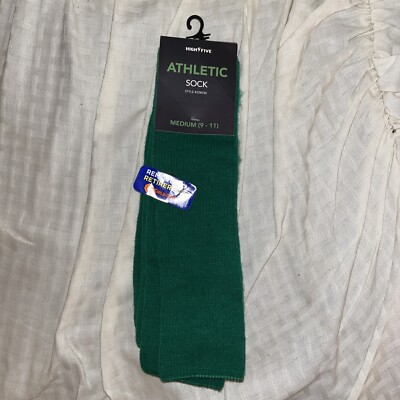 NWT High Five Athletic Game Socks Green Medium Baseball Soccer