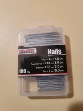 Tool Bench Hardware Nails 100pc  1in/2.5cm,1.18in/3.0cm,1.37in/3.5cm,2in/5.0cm