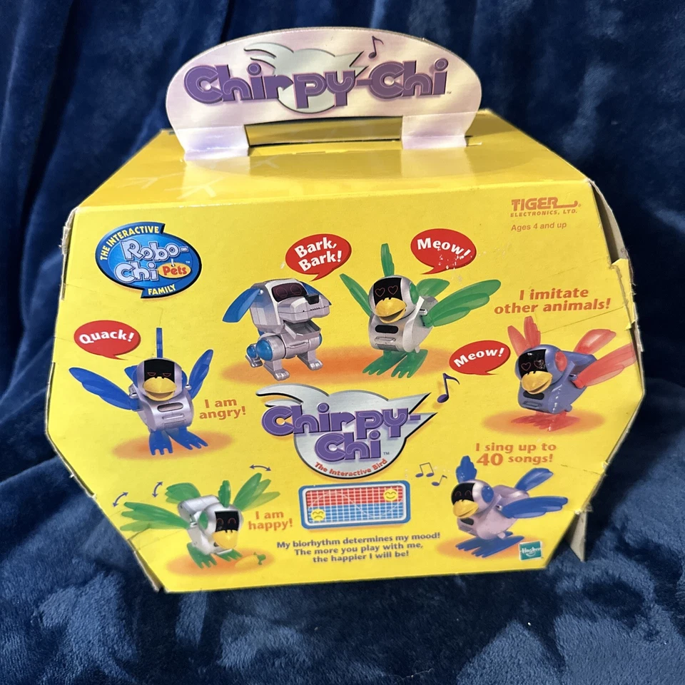 Chirpy-Chi 2001 Interactive Pet Bird Sega Hasbro Tiger Electronics Robot - Canta Foto 3 de 4