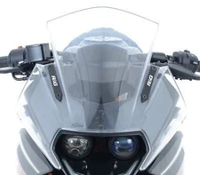 R&G Mirror Blanking Plates Black (Pair) KTM RC 390 2014 - 2021