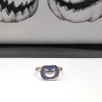 Wonderful 925 Sterling Silver Ghost Women Ring Any Size For Halloween