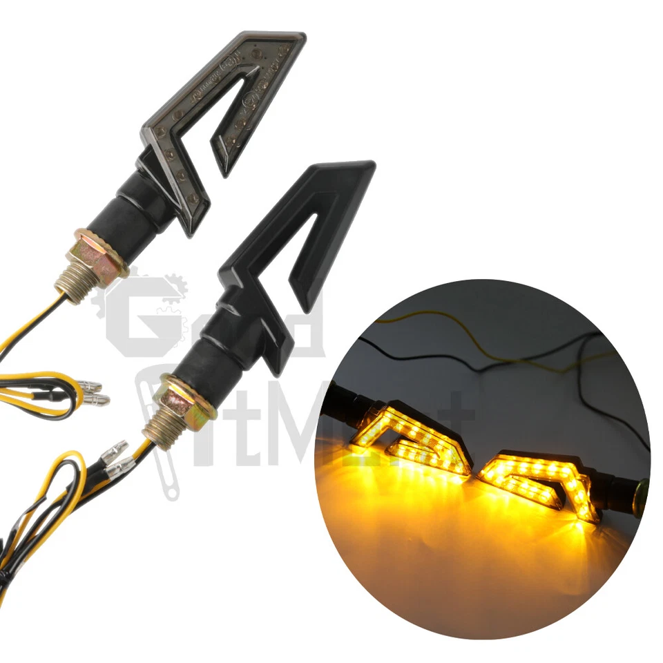 For Honda Grom 125 Ruckus 50 2x Motorcycle Arrow Amber Turn Signal Light Blinker - Image 2 of 4