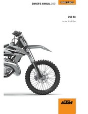 KTM Owners Manual Book Guide 2021 250 SX