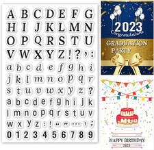 3 Style Alphabets Letters Numbers Symbols Clear Stamps Silicone Transparent Stam