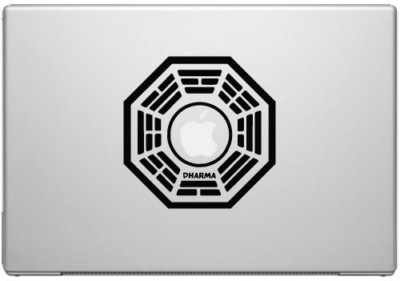 Lost Dharma Initiative Macbook Car Tablet Art - Black Vinyl Decal for 13'' Macboo