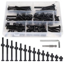 Baby Bed Crib Screws Hardware Kit, 114pcs M6x15/20/25/30/35/40/45/ 50/55/ 60/...
