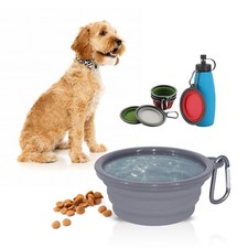 34 oz/Each Bowl Collapsible Portable Silicone Big Dog Bowls 2 Bowls