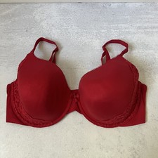 Victoria's Secret Full Coverage Bra 40DDD Red Lace Body By Victoria Lined