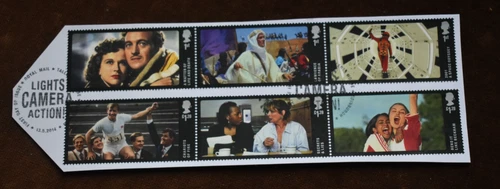 GB 2014 Great British Film, Stamps On Piece, Used, ex FDC