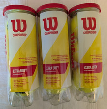 WILSON Championship Tennis Balls - Extra Duty, Lot of Three Cans, Unopened