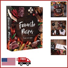 Recipe Binder 8.5x11 with 25 Plastic Sleeves 12 Dividers for Organizing
