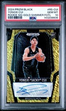 2024 Prizm Black Yongqi Jacky Cui Rookie Gold Shimmer Auto /10 Psa 10 Nets RC