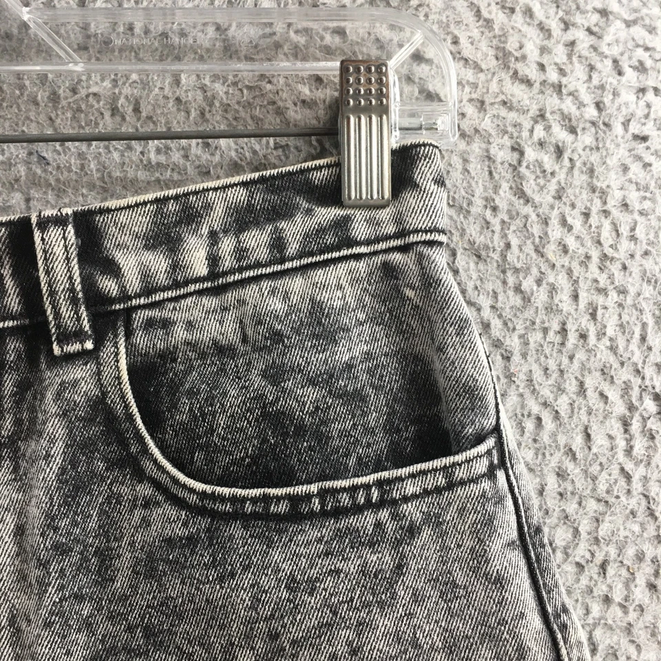 Pantalones cortos de mezclilla de algodón negros de tiro alto American Apparel Jeans para mujer 28 Foto 3 de 4