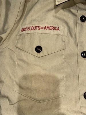 Boy Scout BSA UNIFORM Tan SHIRT Youth Large Long Sleeve J12 | eBay