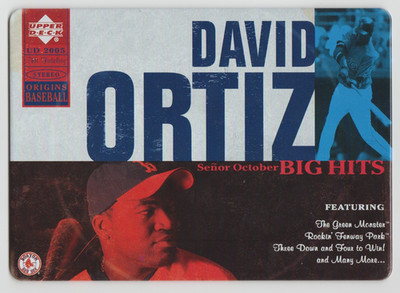 DAVID ORTIZ 2005 UD Origins NOSTALGIC SIGNS 5 x 7 Inch Tin Box Topper RARE FIND