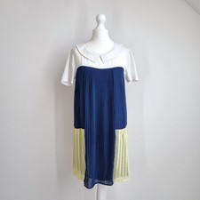 Therapie Kleid Plissee Mini Peter Pan Kragen ...