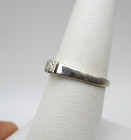 14K White Gold 1/4 CTW Square Diamond Engagement Ring Size 7.25 1.9 Gr [R371] — photo 2