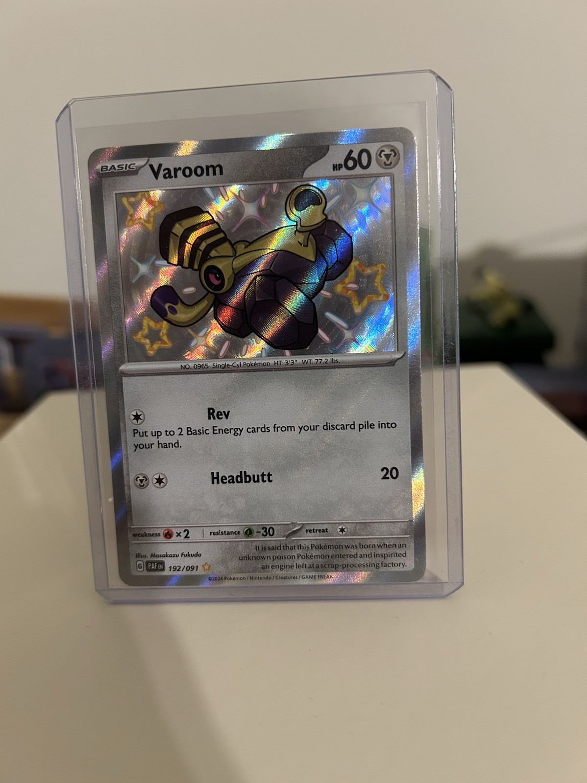 Pokemon TCG Paldean Fates Varoom # 192 / 091 Shiny Rare Free Shipping